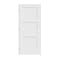 Trimlite 24"x80"x13/8" Primed 3Panel Equal Panel Interior Shaker 71/4" RH Prehung Door Satin Nickel Hinges 2068pri8433RH15714 - alternate 1